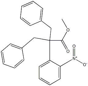 2-(2-Nitrophenyl)-2-benzyl-3-phenylpropanoic acid methyl ester Struktur