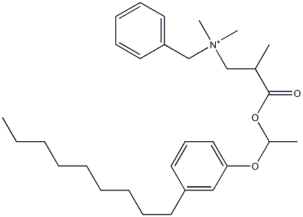 N,N-Dimethyl-N-benzyl-N-[2-[[1-(3-nonylphenyloxy)ethyl]oxycarbonyl]propyl]aminium Struktur