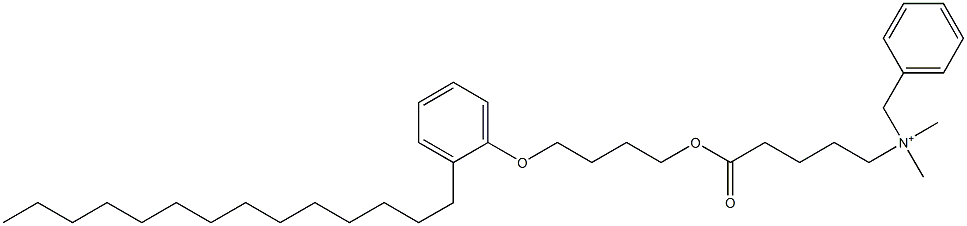 N,N-Dimethyl-N-benzyl-N-[4-[[4-(2-tetradecylphenyloxy)butyl]oxycarbonyl]butyl]aminium Struktur