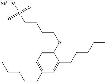 4-(2,4-Dipentylphenoxy)butane-1-sulfonic acid sodium salt Struktur