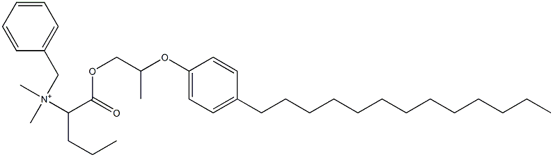 N,N-Dimethyl-N-benzyl-N-[1-[[2-(4-tridecylphenyloxy)propyl]oxycarbonyl]butyl]aminium Struktur