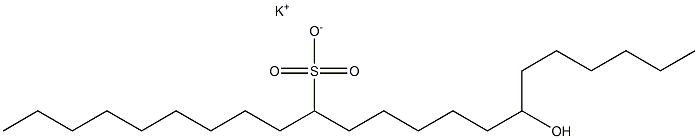 16-Hydroxydocosane-10-sulfonic acid potassium salt Struktur