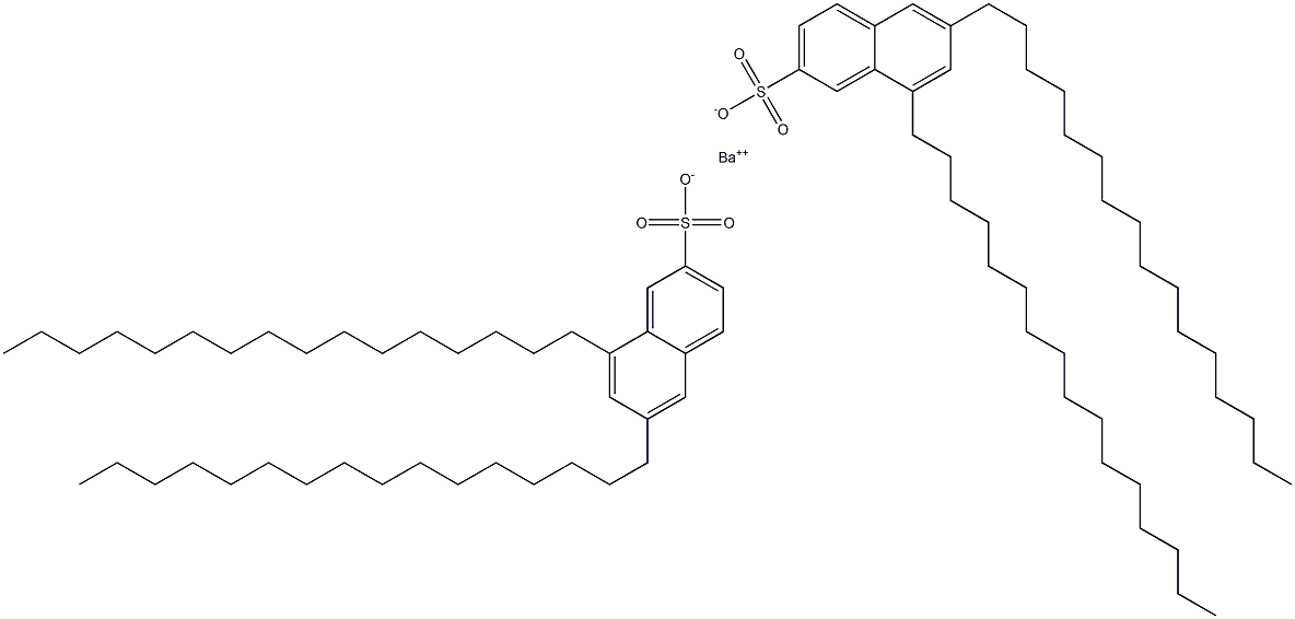 Bis(6,8-dihexadecyl-2-naphthalenesulfonic acid)barium salt Struktur