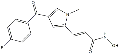 (E)-3-[1-Methyl-4-(4-fluorobenzoyl)-1H-pyrrol-2-yl]-2-propenehydroxamic acid Struktur