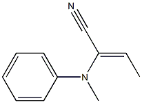 2-[Phenyl(methyl)amino]-2-butenenitrile Struktur