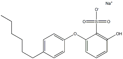 3-Hydroxy-4'-hexyl[oxybisbenzene]-2-sulfonic acid sodium salt Struktur