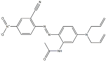 N-[2-(6-Cyano-4-nitrophenylazo)-5-(diallylamino)phenyl]acetamide Struktur