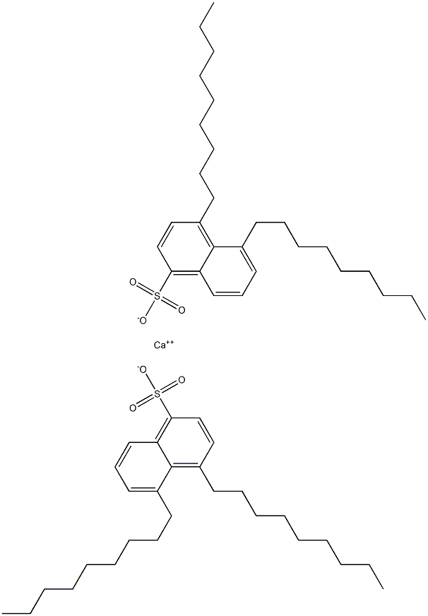 Bis(4,5-dinonyl-1-naphthalenesulfonic acid)calcium salt Struktur