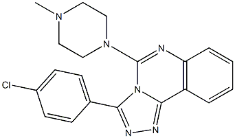 3-(4-Chlorophenyl)-5-(4-methyl-1-piperazinyl)-1,2,4-triazolo[4,3-c]quinazoline Struktur