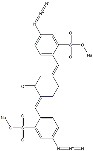 2,5-Bis[[4-azido-2-(sodiosulfo)phenyl]methylene]cyclohexanone Struktur