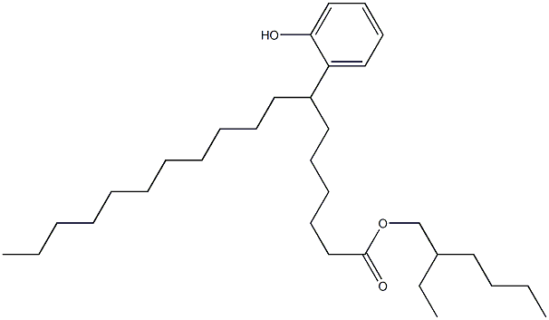 7-(2-Hydroxyphenyl)stearic acid 2-ethylhexyl ester Struktur