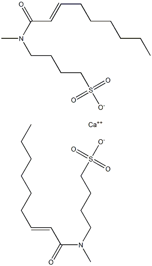 Bis[4-[N-(2-nonenoyl)-N-methylamino]-1-butanesulfonic acid]calcium salt Struktur