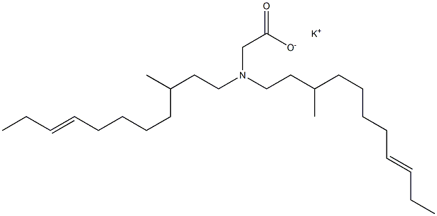 N,N-Bis(3-methyl-8-undecenyl)aminoacetic acid potassium salt Struktur