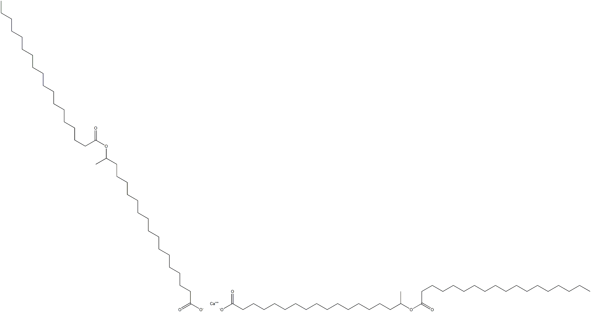 Bis(17-stearoyloxystearic acid)calcium salt Struktur