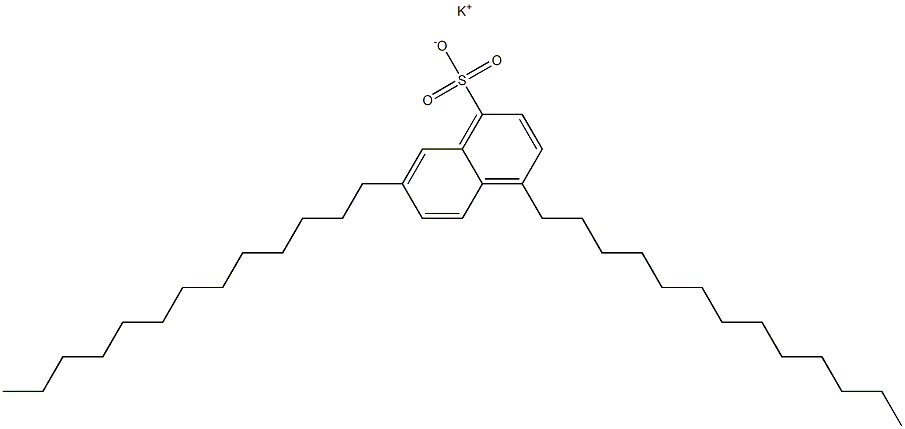 4,7-Ditridecyl-1-naphthalenesulfonic acid potassium salt Struktur