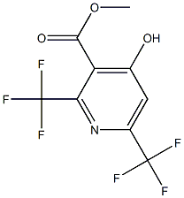 2,6-Bis(trifluoromethyl)-4-hydroxy-3-pyridinecarboxylic acid methyl ester Struktur