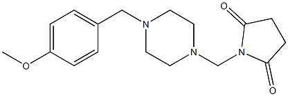 N-[[4-(4-Methoxybenzyl)-1-piperazinyl]methyl]succinimide Struktur