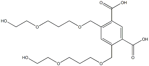 4,6-Bis(8-hydroxy-2,6-dioxaoctan-1-yl)isophthalic acid Struktur