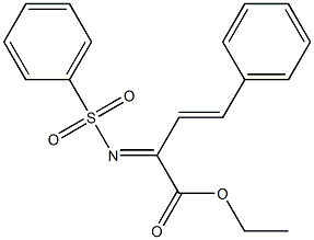 2-(Phenylsulfonylimino)-4-phenyl-3-butenoic acid ethyl ester Struktur