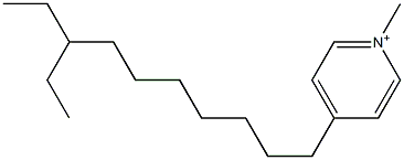 1-Methyl-4-(8-ethyldecyl)pyridinium Struktur