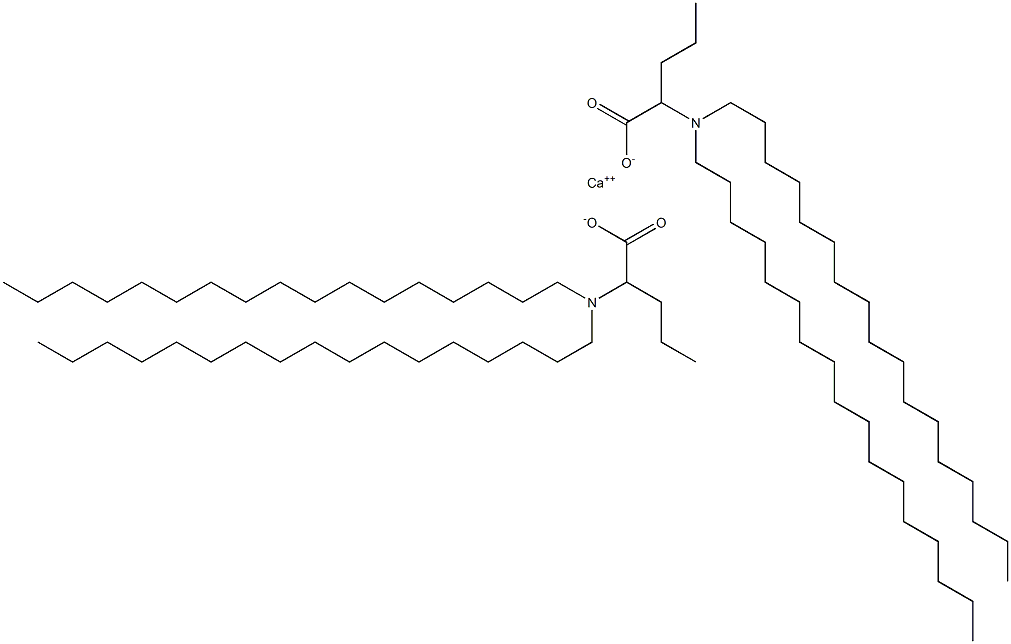 Bis[2-(diheptadecylamino)valeric acid]calcium salt Struktur