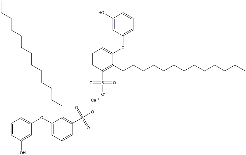 Bis(3'-hydroxy-2-tridecyl[oxybisbenzene]-3-sulfonic acid)calcium salt Struktur