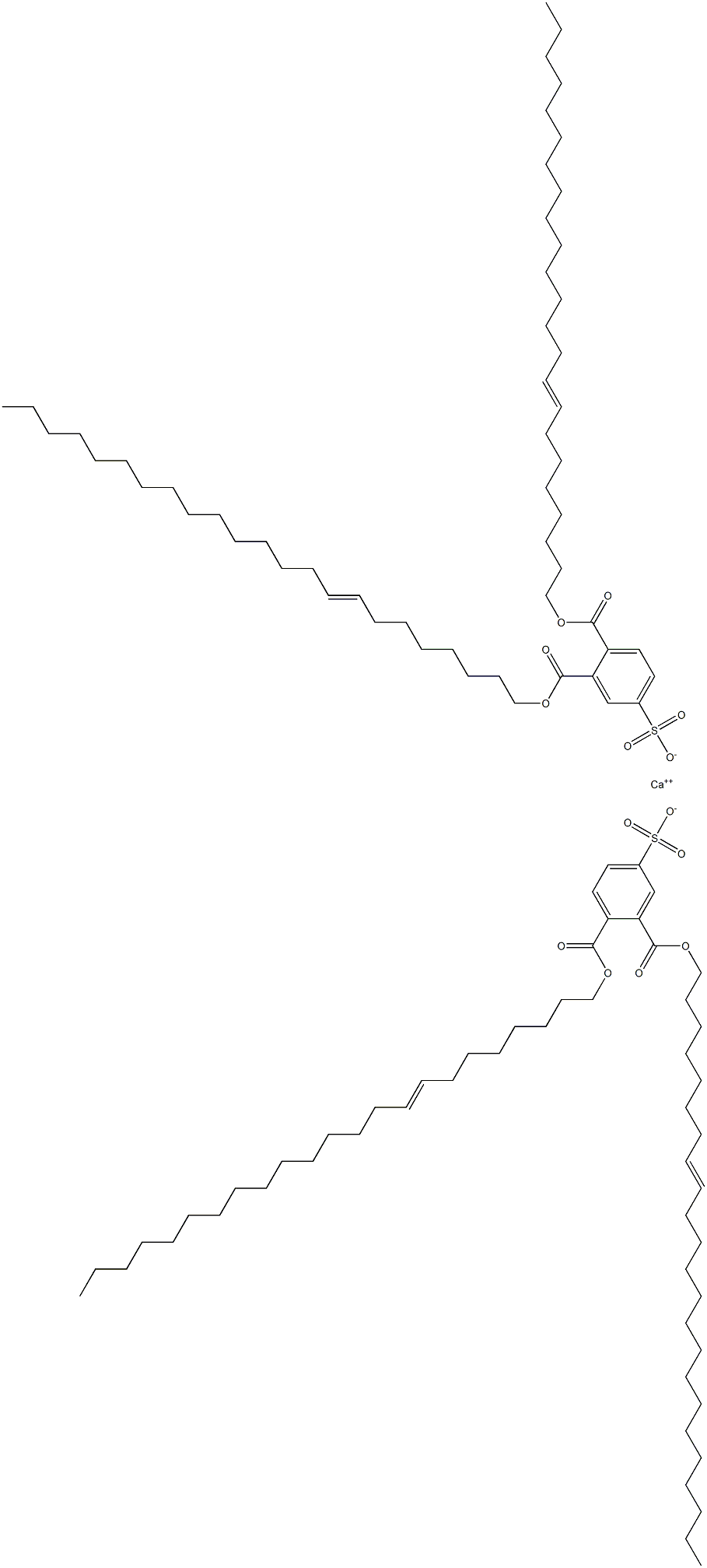 Bis[3,4-di(8-tricosenyloxycarbonyl)benzenesulfonic acid]calcium salt Struktur