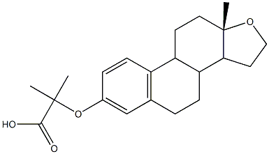 2-Methyl-2-[[17-oxoestra-1,3,5(10)-trien-3-yl]oxy]propionic acid Struktur