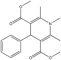 1,4-Dihydro-1,2,6-trimethyl-4-phenylpyridine-3,5-dicarboxylic acid dimethyl ester Struktur