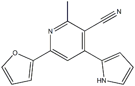 2-Methyl-4-(1H-pyrrol-2-yl)-6-(2-furyl)pyridine-3-carbonitrile Struktur