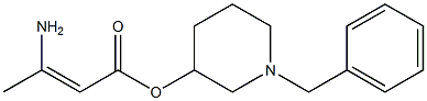 3-Amino-2-butenoic acid 1-benzyl-3-piperidinyl ester Struktur