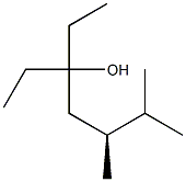 [S,(-)]-3-Ethyl-5,6-dimethyl-3-heptanol Struktur