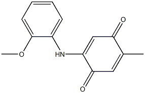 2-Methyl-5-[(2-methoxyphenyl)amino]-1,4-benzoquinone Struktur