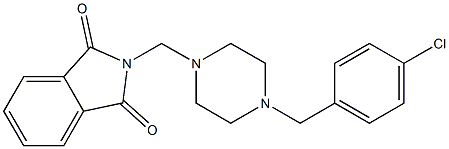 N-[[4-(p-Chlorobenzyl)-1-piperazinyl]methyl]phthalimide Struktur