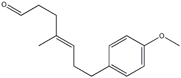 (E)-4-Methyl-7-(4-methoxyphenyl)-4-heptenal Struktur