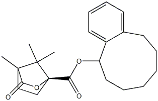 (1S)-4,7,7-Trimethyl-3-oxo-2-oxabicyclo[2.2.1]heptane-1-carboxylic acid (5,6,7,8,9,11-hexahydro-10H-benzocyclononen)-11-yl ester Struktur