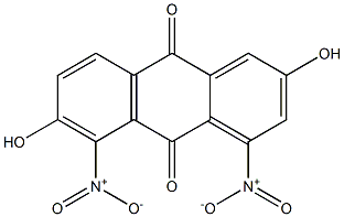 2,6-Dihydroxy-4,5-dinitroanthraquinone Struktur