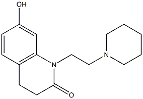 3,4-Dihydro-7-hydroxy-1-(2-piperidinoethyl)-2(1H)-quinolinone Struktur