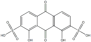 1,8-Dihydroxy-9,10-dihydro-9,10-dioxoanthracene-2,7-disulfonic acid Struktur