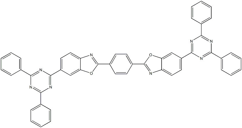 1,4-Bis[6-(2,4-diphenyl-1,3,5-triazin-6-yl)benzoxazol-2-yl]benzene Struktur