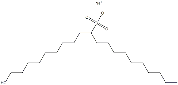 1-Hydroxyicosane-10-sulfonic acid sodium salt Struktur