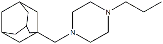 1-Propyl-4-(1-adamantylmethyl)piperazine Struktur