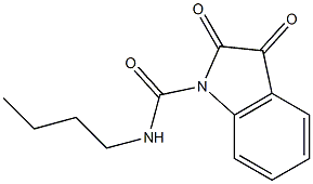 N-Butyl-2,3-dihydro-2,3-dioxo-1H-indole-1-carboxamide Struktur