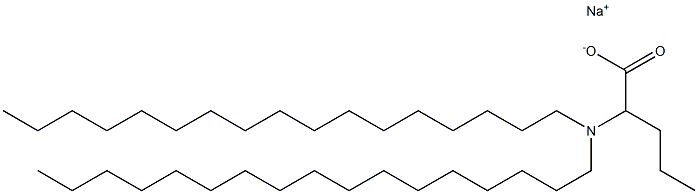 2-(Diheptadecylamino)valeric acid sodium salt Struktur