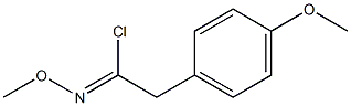 N-Methoxy-2-(4-methoxyphenyl)-1-chloroethan-1-imine Struktur