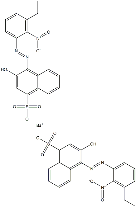 Bis[1-[(3-ethyl-2-nitrophenyl)azo]-2-hydroxy-4-naphthalenesulfonic acid]barium salt Struktur