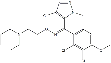 (Z)-(2,3-Dichloro-4-methoxyphenyl)(4-chloro-2-methyl-2H-pyrazol-3-yl) ketone O-(2-dipropylaminoethyl)oxime Struktur