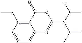 2-Diisopropylamino-5-ethyl-4H-3,1-benzoxazin-4-one Struktur