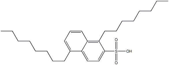 1,5-Dioctyl-2-naphthalenesulfonic acid Struktur