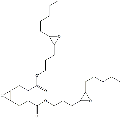 7-Oxabicyclo[4.1.0]heptane-3,4-dicarboxylic acid bis(4,5-epoxydecan-1-yl) ester Struktur